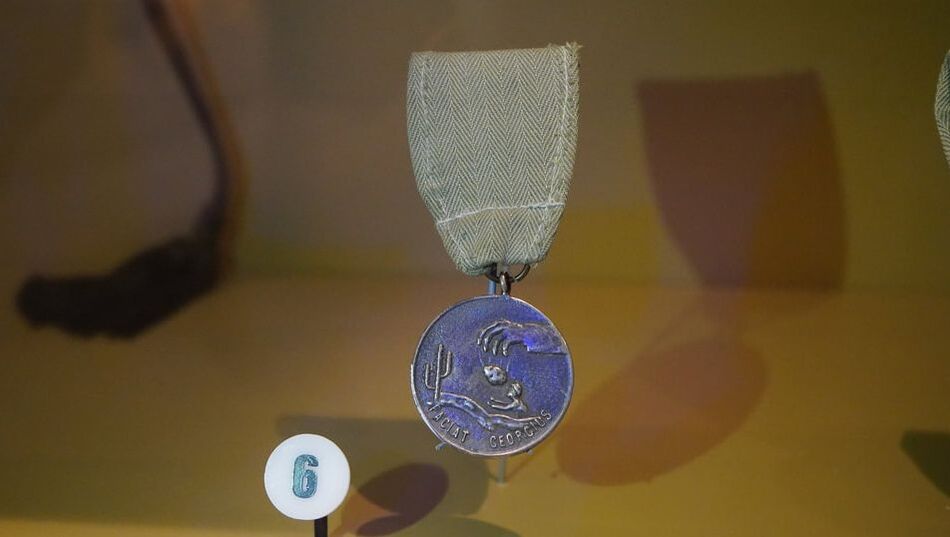 The George Medal currently on display at NMMC