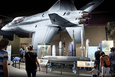 Rendering of F-18 plane in new gallery