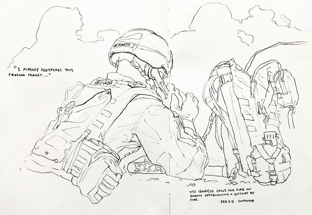 Sketch of Field Exercise Call For Fire - TBS, MCB Quantico