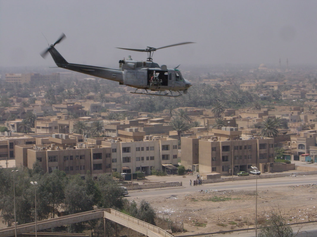 UH-1N over Baghdad