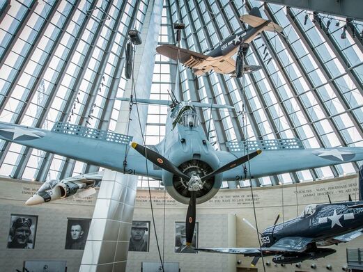 PHOTO: NMMC’s SBD-3 displayed in Leatherneck Gallery 